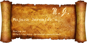 Mojsza Jeremiás névjegykártya